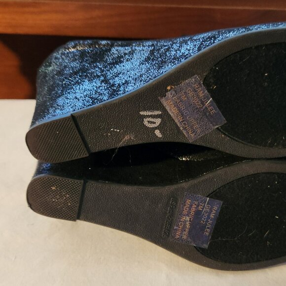 Rampage wedge booties sz 7M black silver good condition ** - Picture 5 of 6